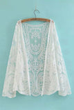 Open-Front Lace Blouse