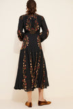 Floral Tie-Neck Puff Sleeve Dress