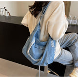 Distressed Patch Shoulder Bag