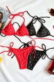 Polka Dot Triangle Bikini Set