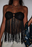 Fringe Detail Knit Top