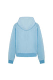 Military Button Hooded Zip-Up Sweatshirt