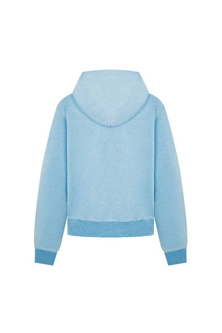 Military Button Hooded Zip-Up Sweatshirt