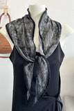 Sheer Paisley Print Skinny Scarf