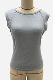Sleeveless Ribbed Tank Top