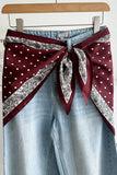 Paisley Polka Dot Satin Scarf