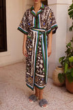 Graphic Print Tunic and Skirt Set