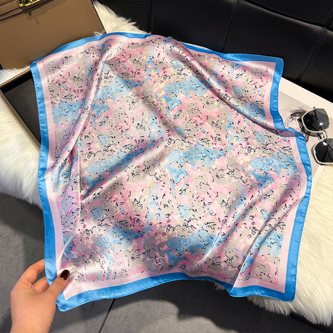 Floral-Print Square Scarf