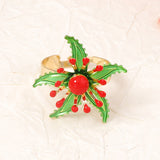 Floral Enamel Statement Ring