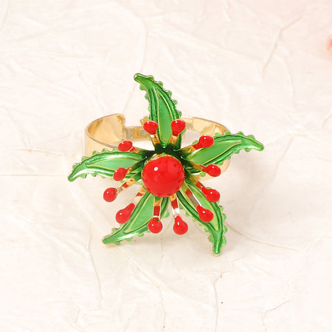 Floral Enamel Statement Ring
