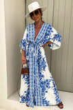 Floral Print Vacation Maxi Dress