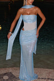 Elegant Strapless Evening Gown