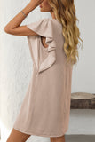 Flutter-Sleeve Casual Dress