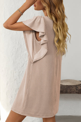 Flutter-Sleeve Casual Dress