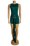 Sleek Tie-Waist Sleeveless Romper