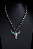 Turquoise Pendant Layered Necklace