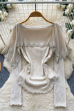 Lace Trim Layered Top
