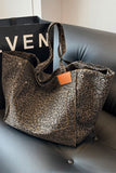 Leopard Print Large Tote Bag