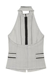 Zipper Front Double-Breasted Tank Top