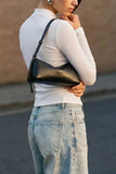 Mock Neck Keyhole Button-Front Blouse