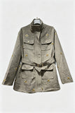 Embellished Utility Belted Jacket
