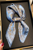 Paisley Print Satin Neck Scarf