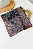 Paisley and Geometric Print Square Scarf