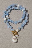 Chip Stone Toggle Charm Necklace