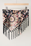 Elephant Print Fringe Scarf