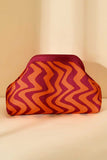 Zigzag Pattern Woven Pouch Bag