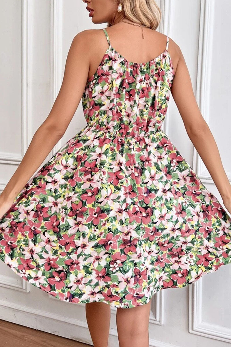 Floral Tie-Front Cami Dress