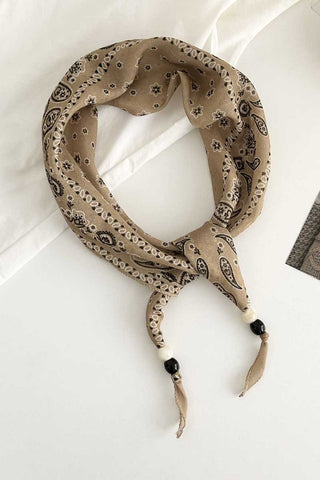 Paisley Print Fringed Scarf