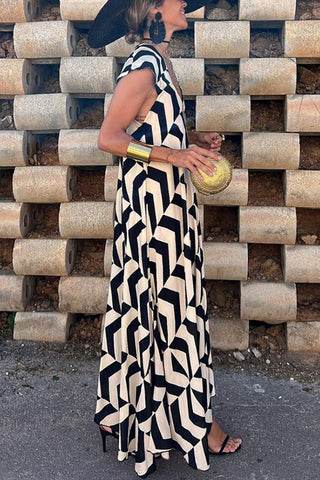 Chevron Maxi Vacation Dress