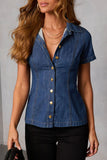 Button-Front Short Sleeve Shirt