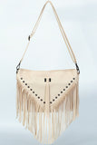 Studded Fringe Crossbody Bag