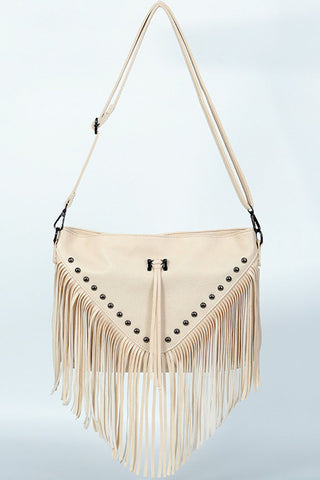 Studded Fringe Crossbody Bag