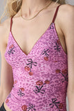 Patterned V-Neck Camisole Top
