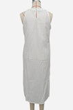 Sleeveless Midi Dress with Side Slits