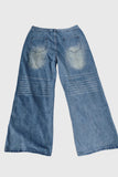 High-Waist Zipper Front Baggy Jeans