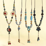 Braided Beaded Pendant Necklace