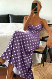 Polka Dot Spaghetti Strap Maxi Dress
