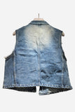 Sleeveless Denim Military Jacket