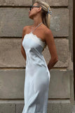 Lace Halter Satin Slip Casual Dress