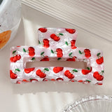 Fruit Print Rectangle Claw Clip