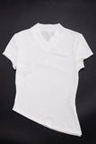 Side-Slit Cropped Crew Neck Tee