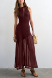 Panel Knit Maxi Dress