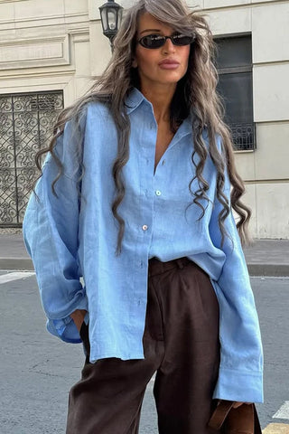 Button-Front Collared Shirt