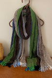 Crinkle Textured Frayed Edge Scarf