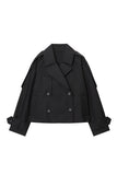 Double-Breasted Notched Lapel Trench Coat