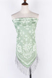 Fringed Bandana Print Cape